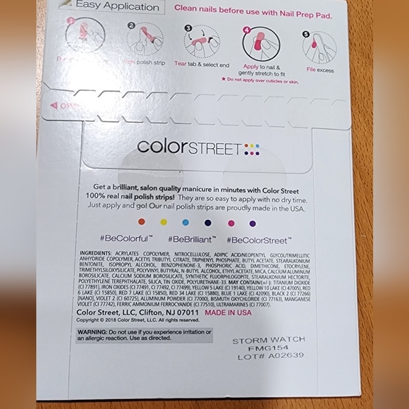 💅Color Street 💯 Real Nail Polish Strips 💅 Storm Watch - Unicorn Set - Picture 4 of 9